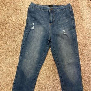 High rise skinny ankle jeans